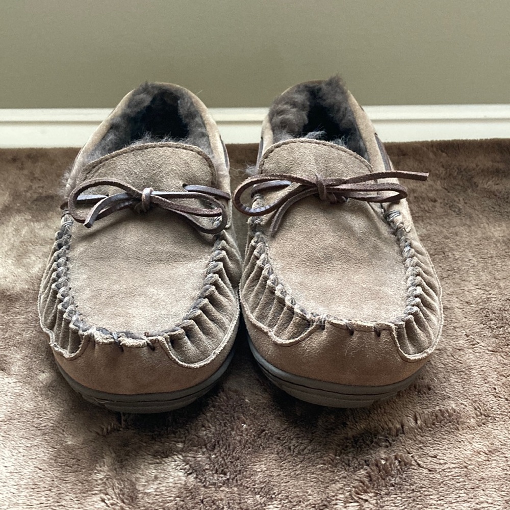 LLBean Wicked Good Moccasins - chocolate brown - Mens size 8